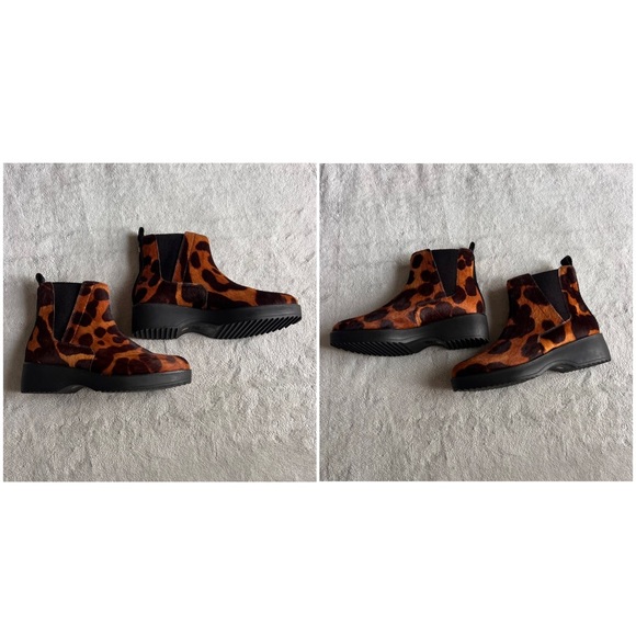 Louise et Cie Zareb Animal Print Leopard Calf Hair Leather Ankle Chelsea Boot - Picture 5 of 15